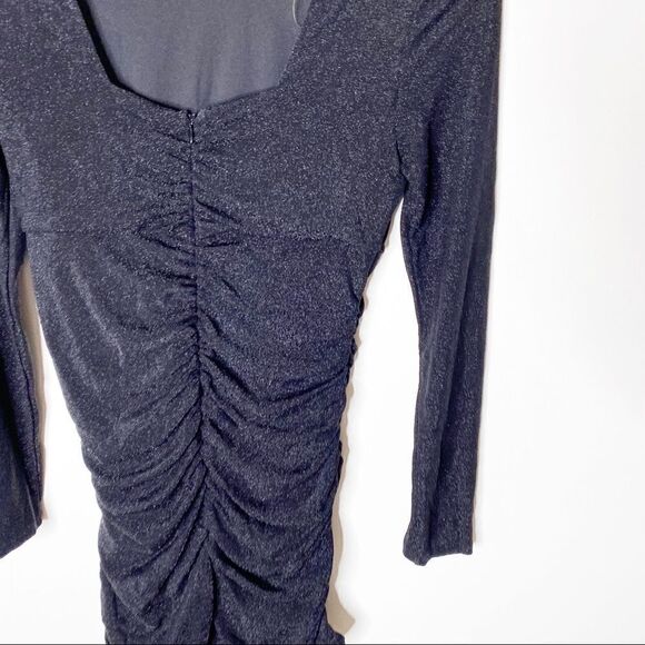 Do & Be Black Glitter Long Sleeve Knotted Dress SM - Picture 6 of 8